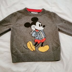 Gray Baby Gap Mickey Mouse Sweater - Size 18-24 Months